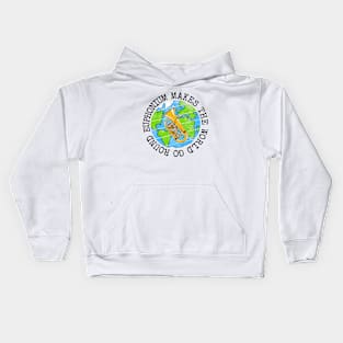 Euphonium Makes The World Go Round, Euphoniumist Earth Day Kids Hoodie